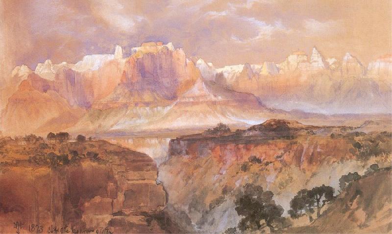 Moran, Thomas Cliffs of the Rio Virgin, South Utah Spain oil painting art